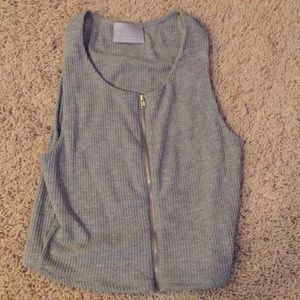 Zipper Crop Top